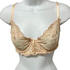 Gilligan & O'Malley Peach Lace Underwire Bra